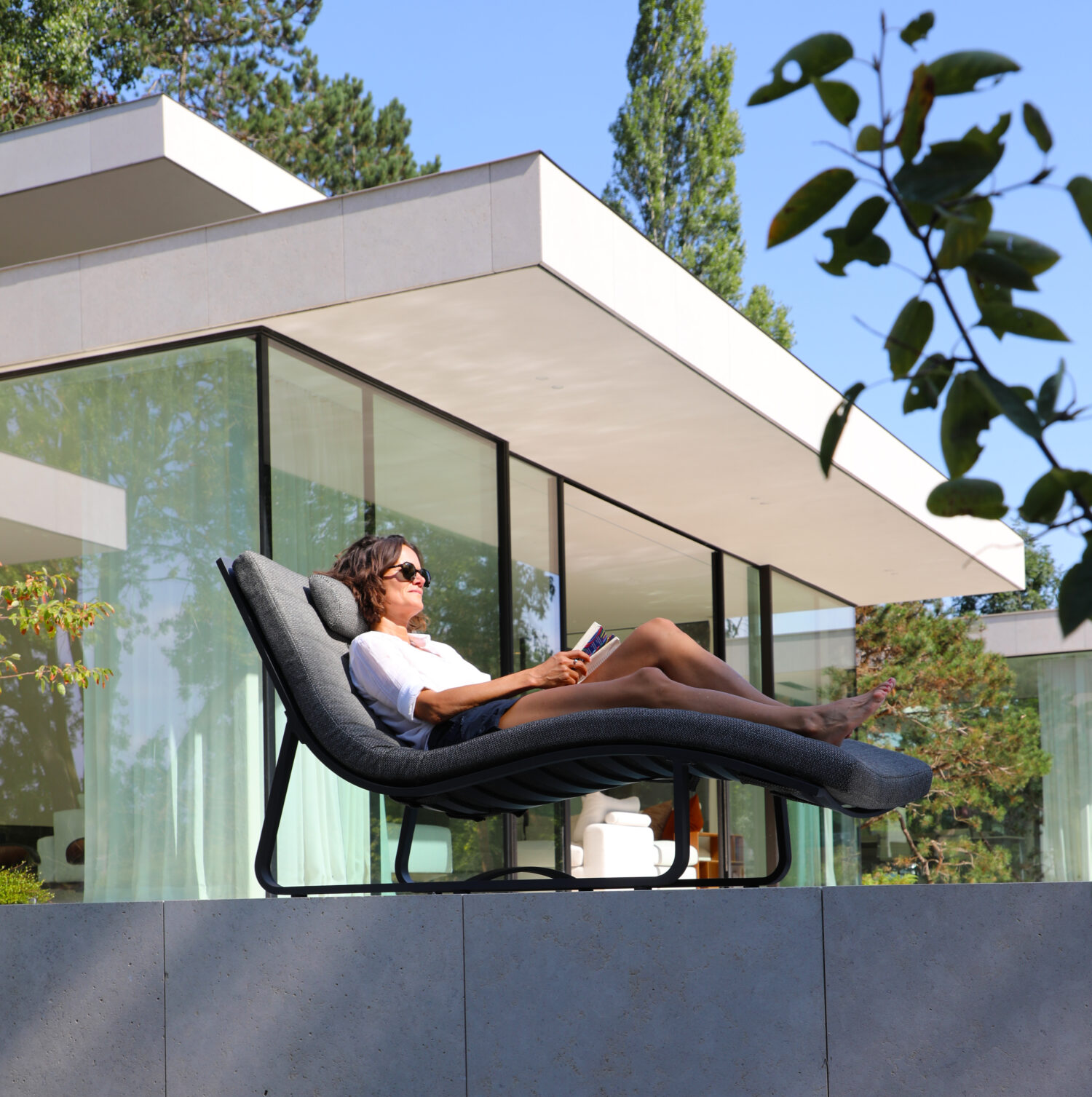 curved lounger + headrest STAY Furniture